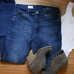 Gap 1969 High Rise Skinny Dark Wash Jeans Size 27